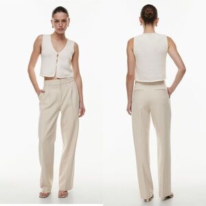 NWT Aritzia Wilfred Effortless Pant in Birch - Size 6
